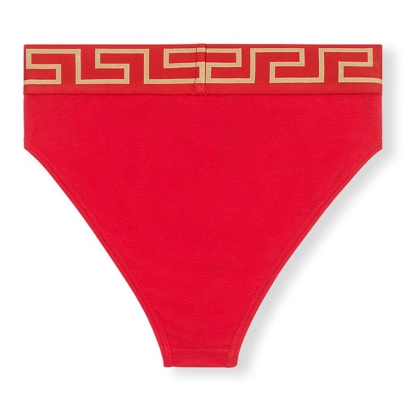 Versace Greek Border High Leg Jersey Briefs NWT - Picture 4 of 6